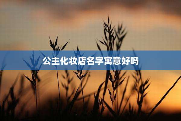 公主化妆店名字寓意好吗