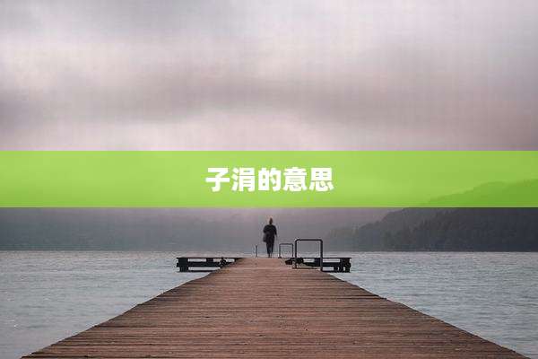 子涓的意思