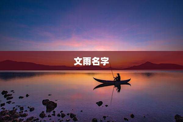 文雨名字