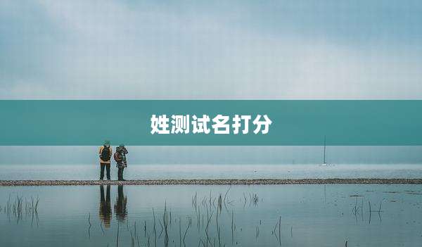 姓测试名打分