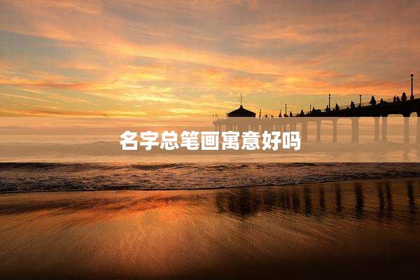 名字总笔画寓意好吗