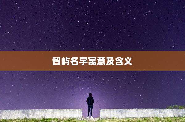 智屿名字寓意及含义
