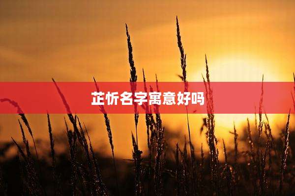 芷忻名字寓意好吗