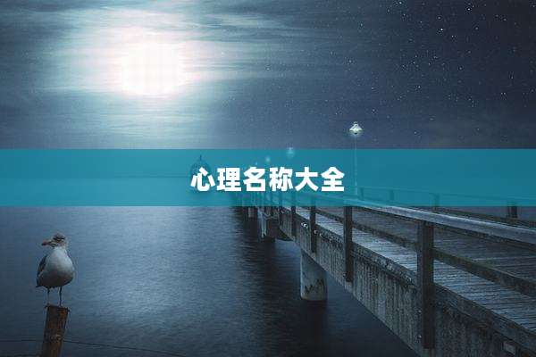 心理名称大全