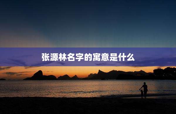 张源林名字的寓意是什么
