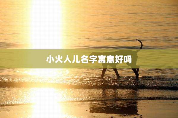 小火人儿名字寓意好吗