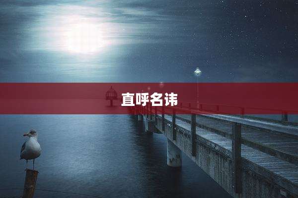 直呼名讳