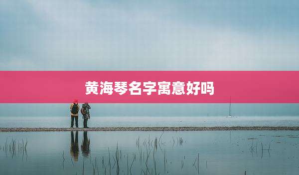 黄海琴名字寓意好吗