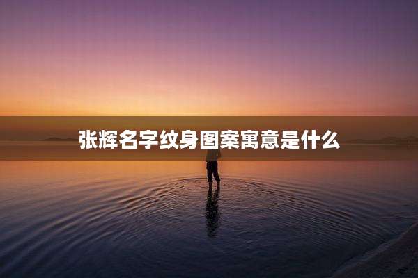 张辉名字纹身图案寓意是什么