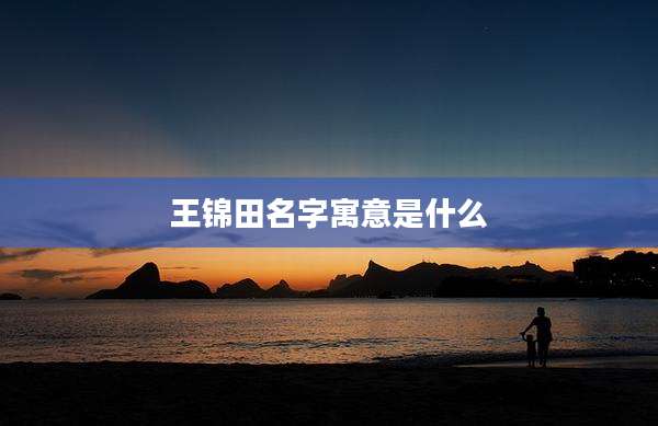 王锦田名字寓意是什么