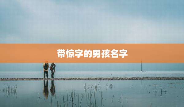 带惊字的男孩名字