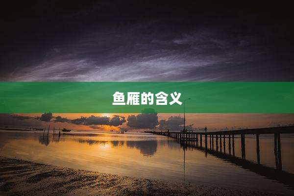 鱼雁的含义