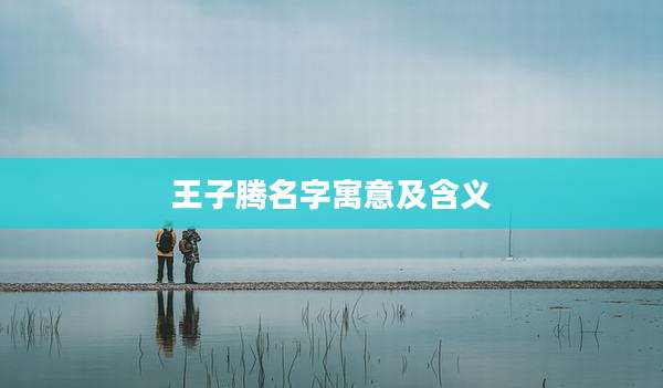 王子腾名字寓意及含义