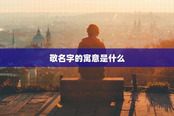 敬名字的寓意是什么