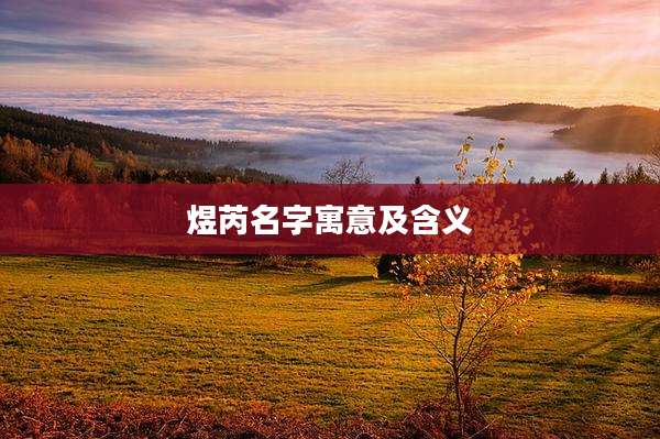 煜芮名字寓意及含义