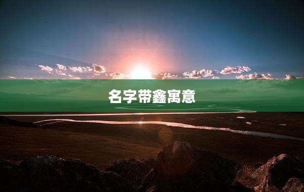 名字带鑫寓意