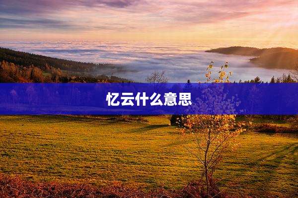 忆云什么意思