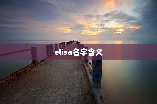 elisa名字含义
