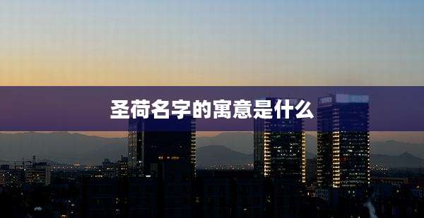 圣荷名字的寓意是什么