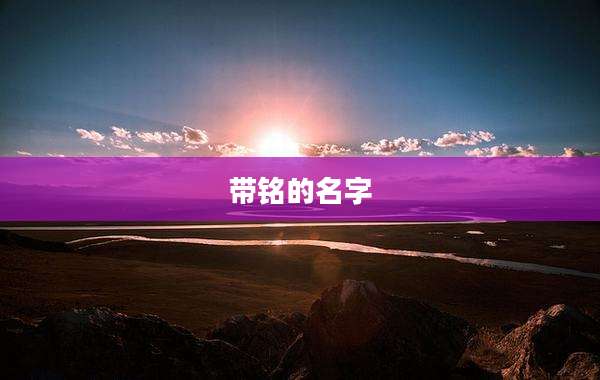 带铭的名字