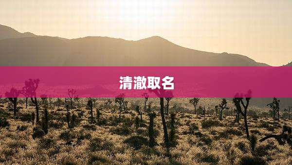 清澈取名
