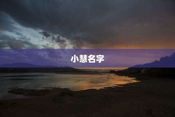 小慧名字