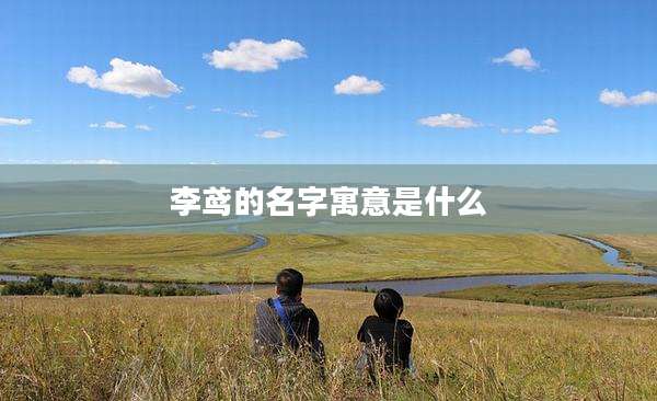 李鸢的名字寓意是什么