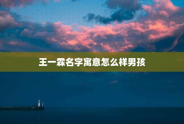 王一霖名字寓意怎么样男孩