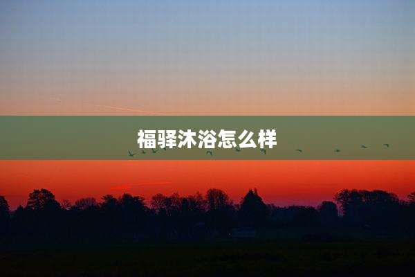 福驿沐浴怎么样