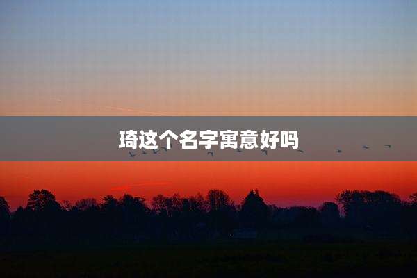 琦这个名字寓意好吗