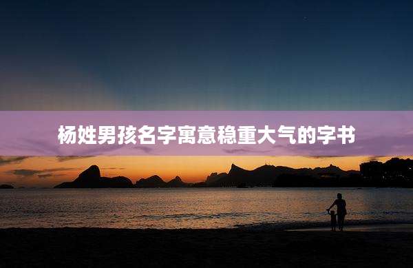 杨姓男孩名字寓意稳重大气的字书