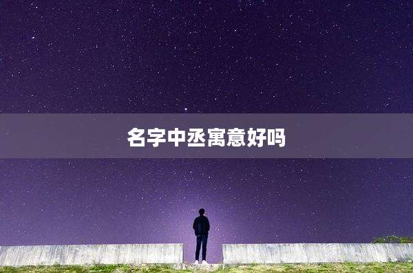 名字中丞寓意好吗