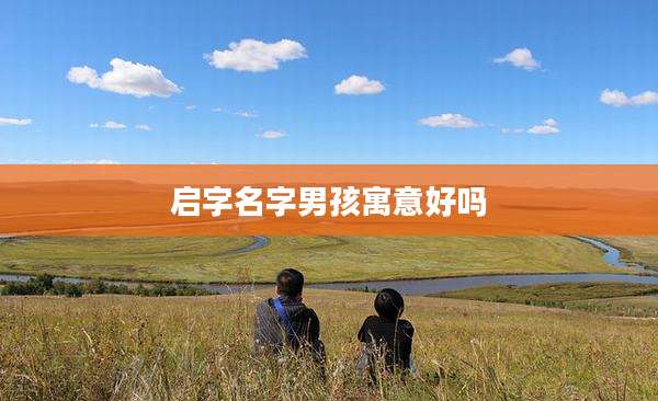 启字名字男孩寓意好吗