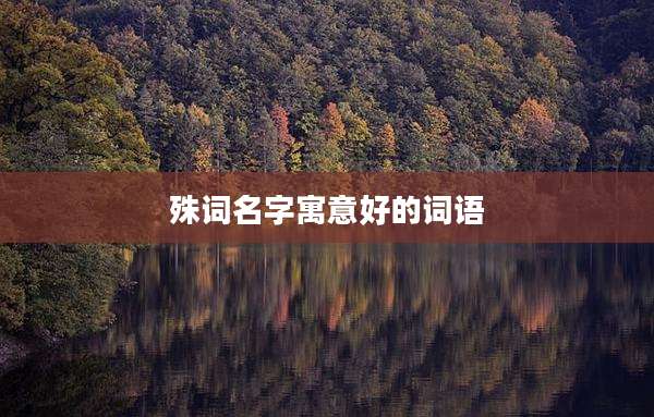 殊词名字寓意好的词语