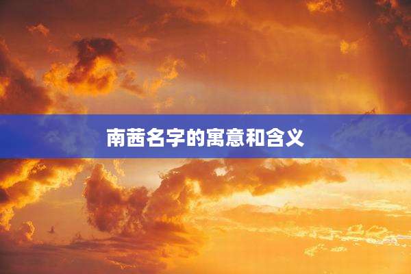 南茜名字的寓意和含义