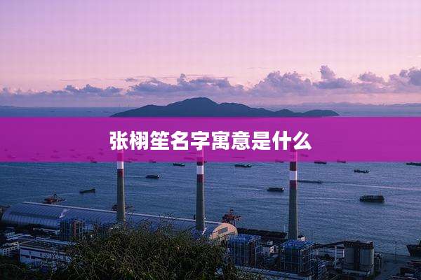 张栩笙名字寓意是什么