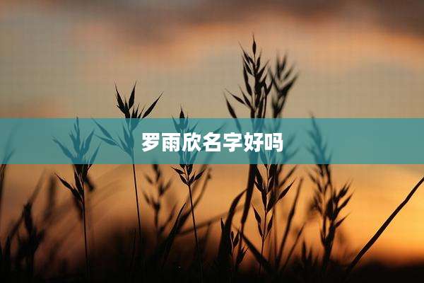 罗雨欣名字好吗