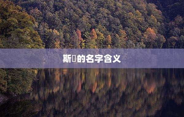 斯喆的名字含义