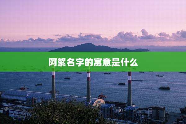 阿絮名字的寓意是什么