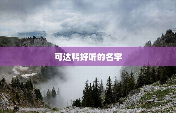 可达鸭好听的名字
