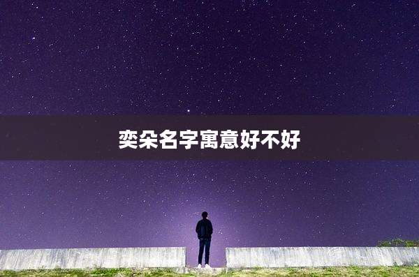 奕朵名字寓意好不好