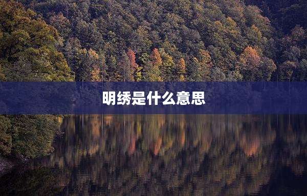 明绣是什么意思