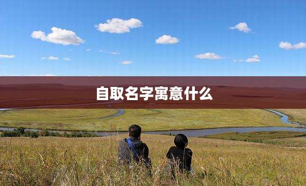 自取名字寓意什么
