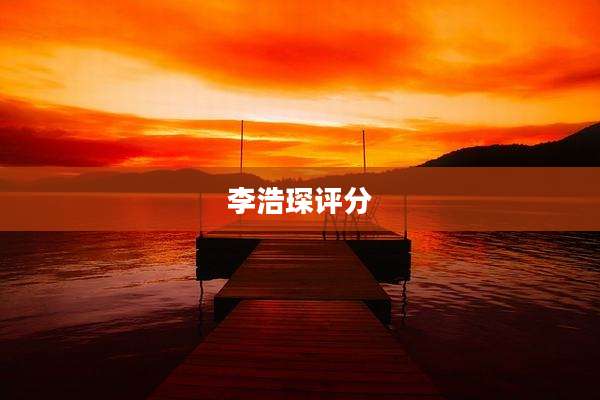 李浩琛评分