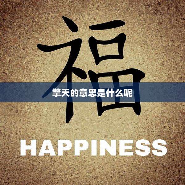 擎天的意思是什么呢