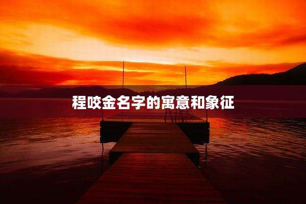 程咬金名字的寓意和象征