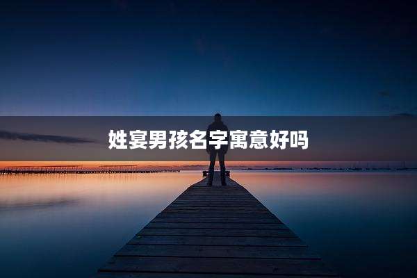 姓宴男孩名字寓意好吗