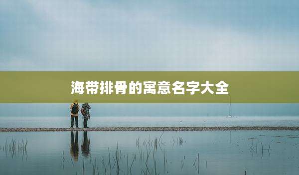 海带排骨的寓意名字大全
