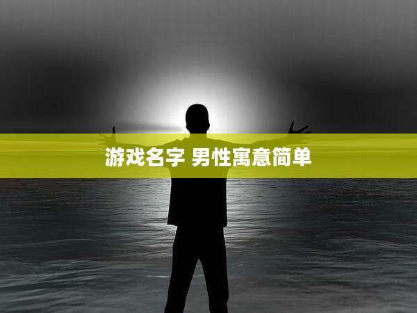 游戏名字 男性寓意简单