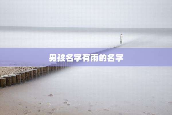 男孩名字有雨的名字